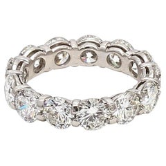 6.50 Carat Round Brilliant G VS2 Diamond Platinum Eternity Band Ring (bague d
éternité en platine)