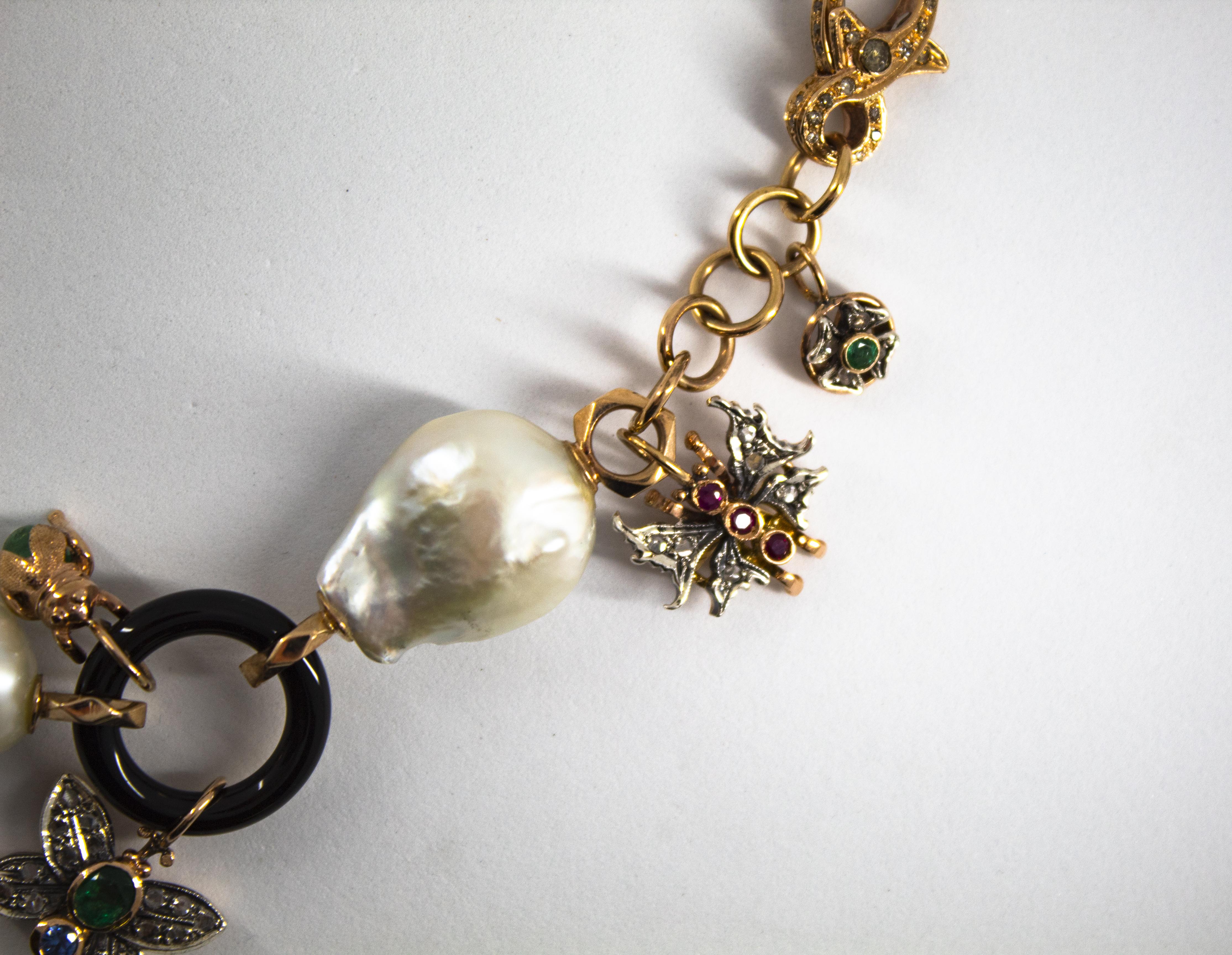 6.50 Carat Ruby Sapphire Emerald Tourmaline White Diamond Yellow Gold Bracelet 4