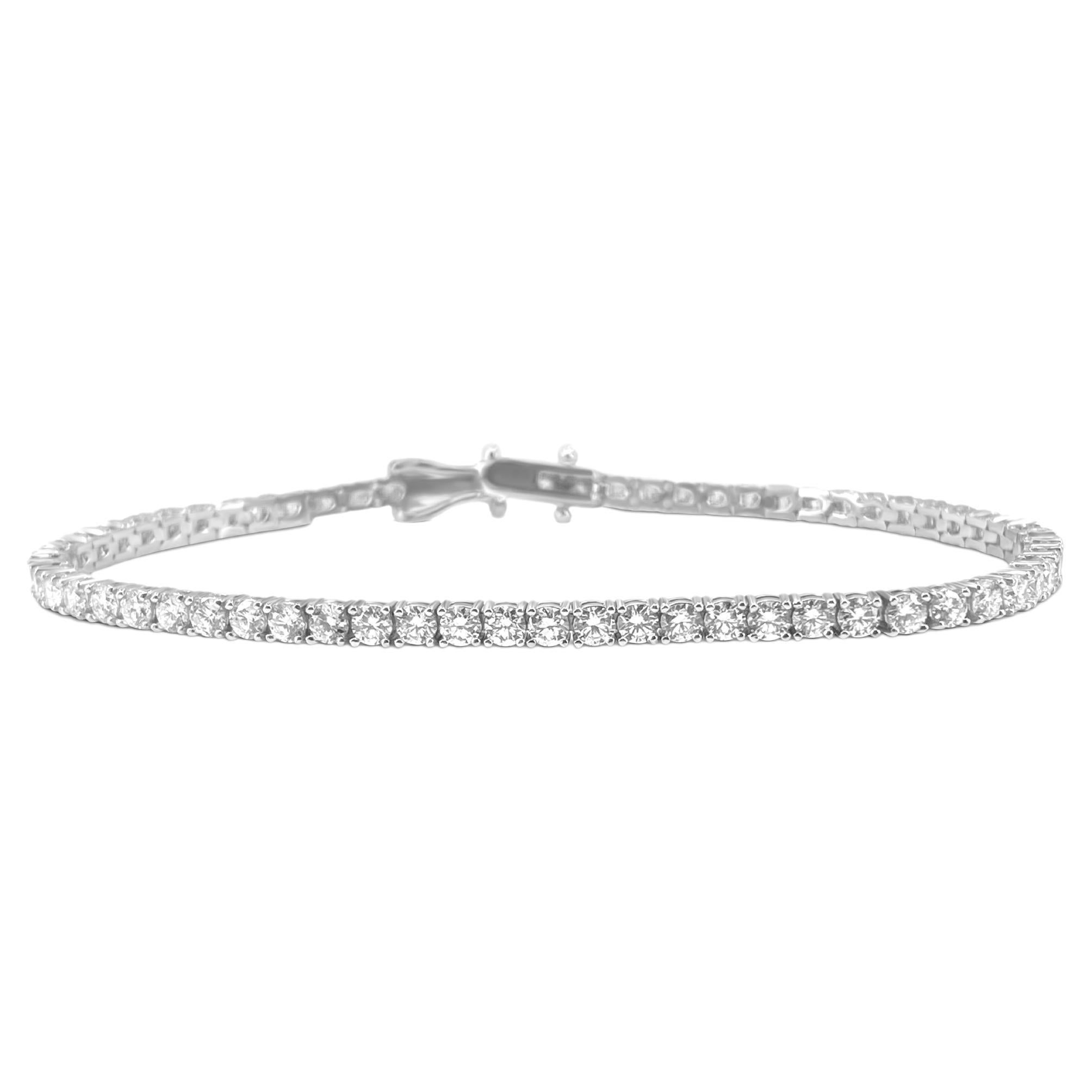 Diamond Tennis Bracelet 2.50 Carat For Sale at 1stDibs
