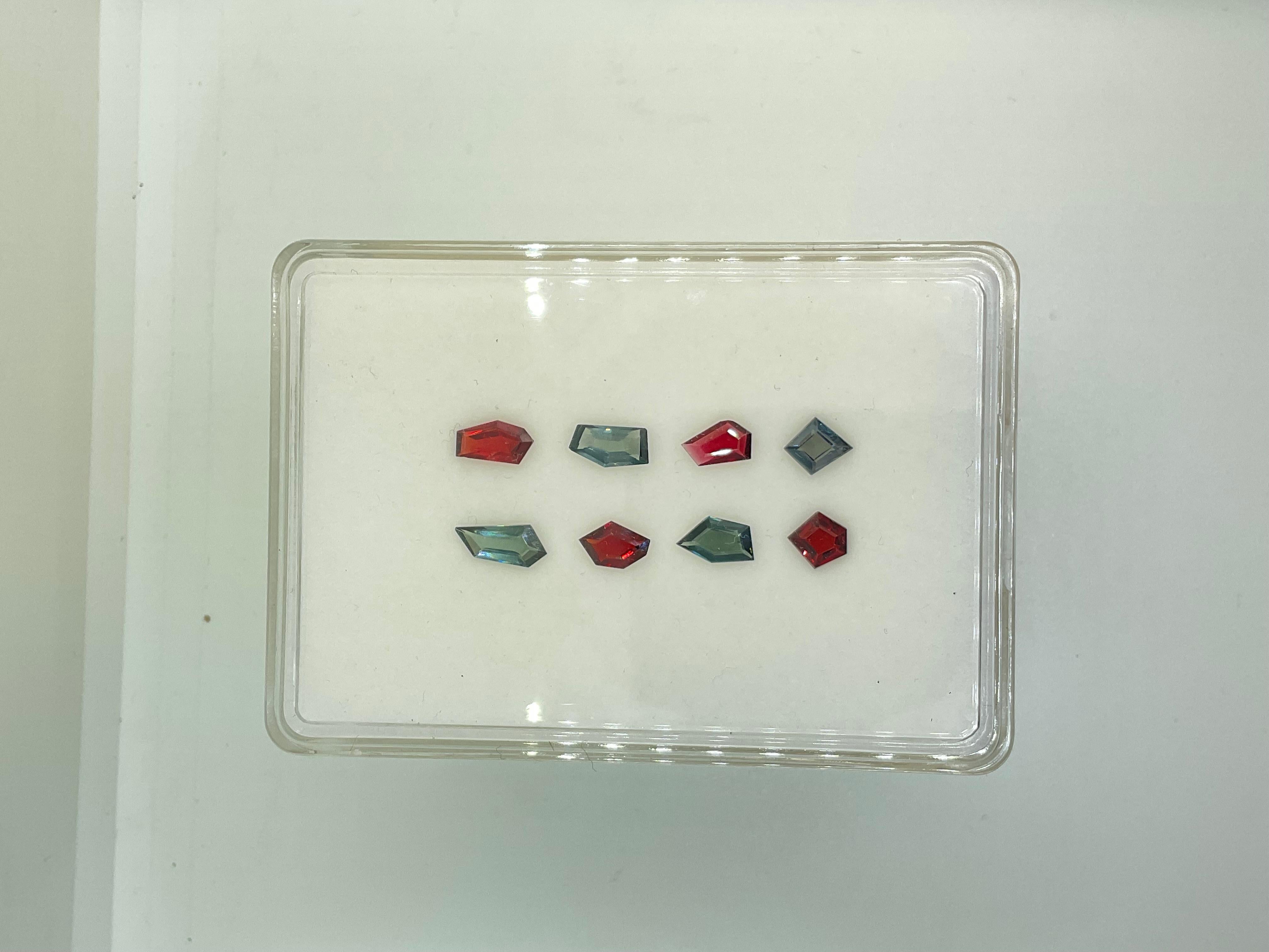 Femenino o masculino 6,50 Quilates Espinela Gris y Roja Piedra Tallada Fantasía Gema Natural Para pendientes finos en venta