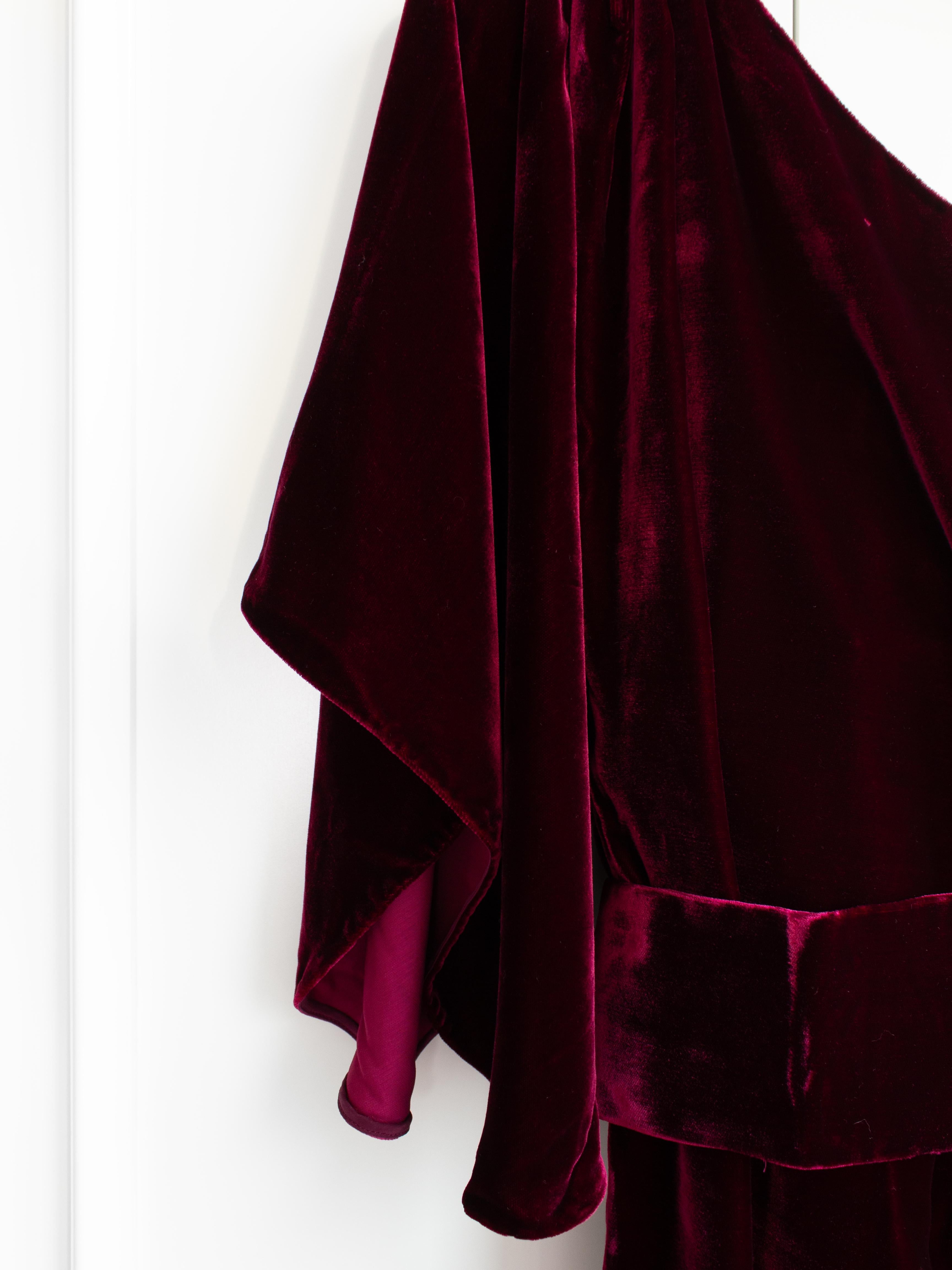 $6500 Ralph&Russo Red Carpet Lady Gaga Wine Red Burgundy Belted Velvet Ava Gown 7