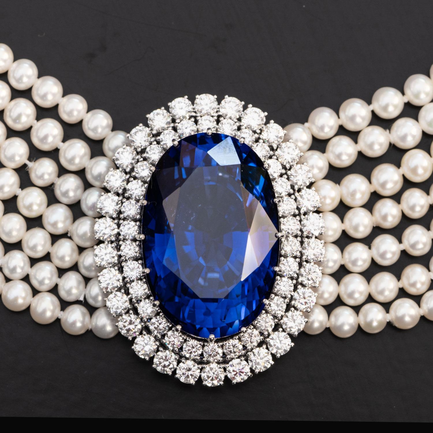 * Custom Order - Process time for this item is 30 business days. Contact us for more details

The large sapphire and diamond cluster, one of Diana’s most sparkling wedding presents, was a gift from her new grandmother-in-law.

Diana wasn’t a