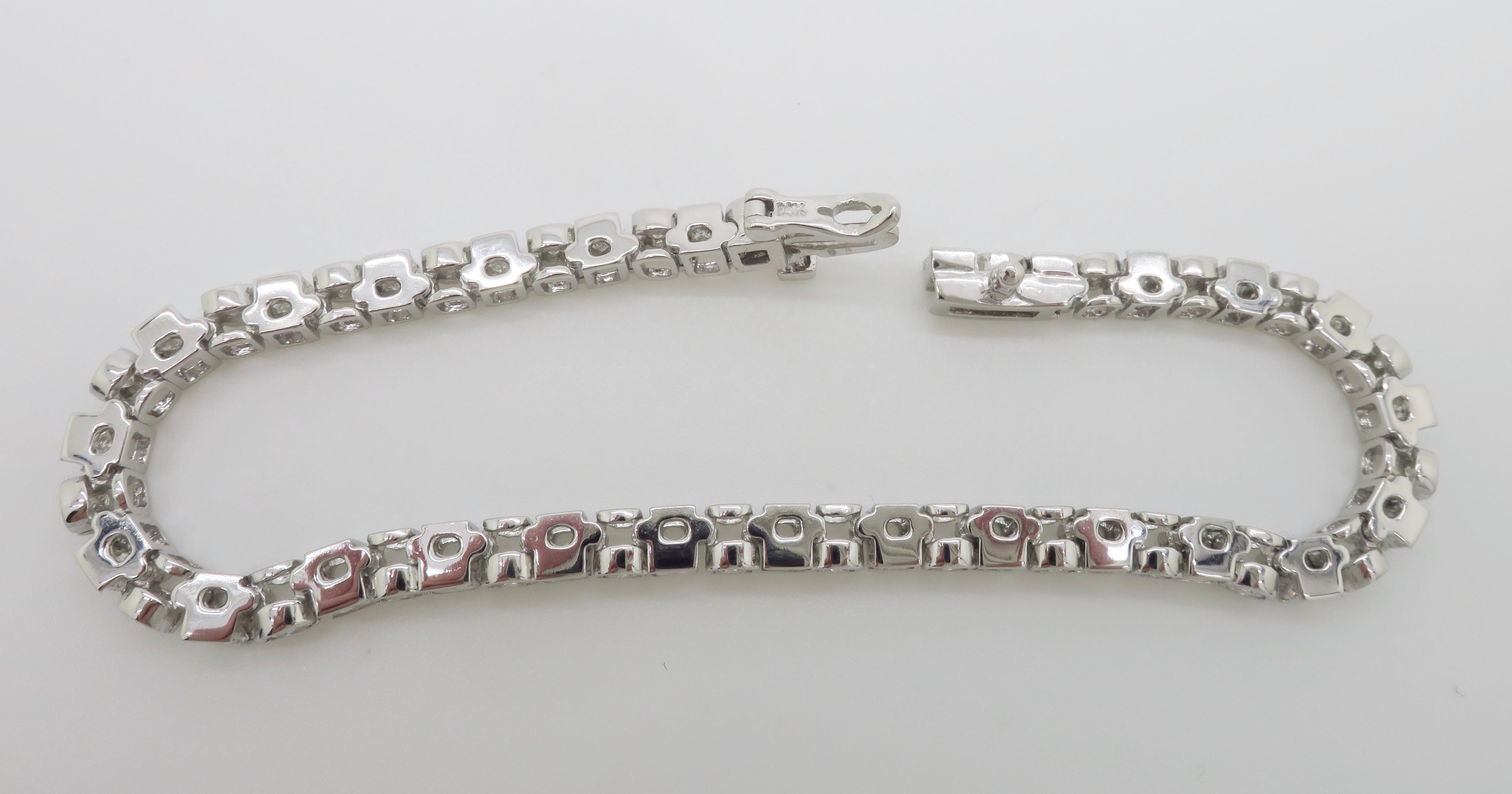 6.50CTW Diamond Bracelet made with Princess & Round Brilliant cut Diamonds 10