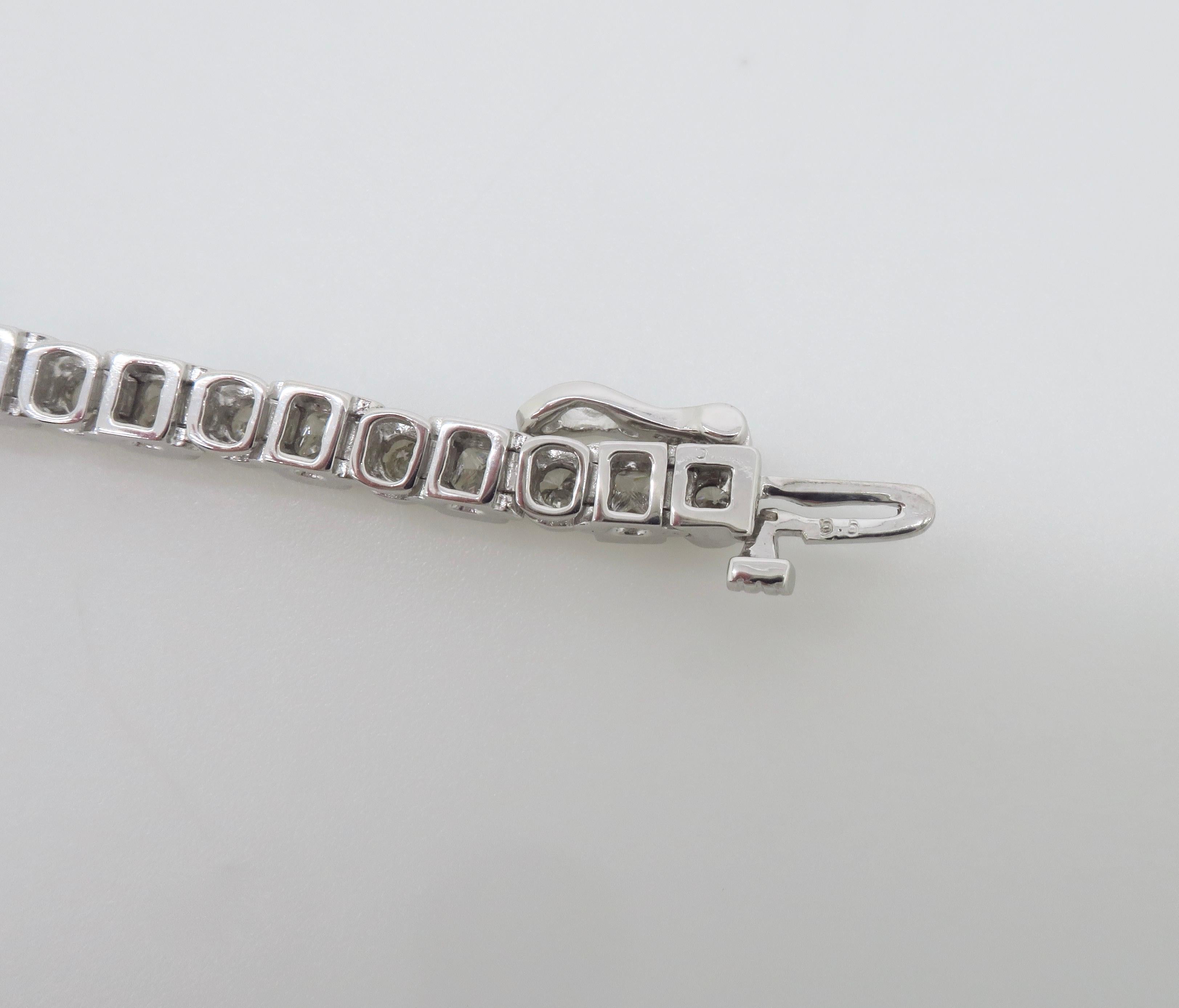 6.50CTW Diamond Bracelet made with Princess & Round Brilliant cut Diamonds 4