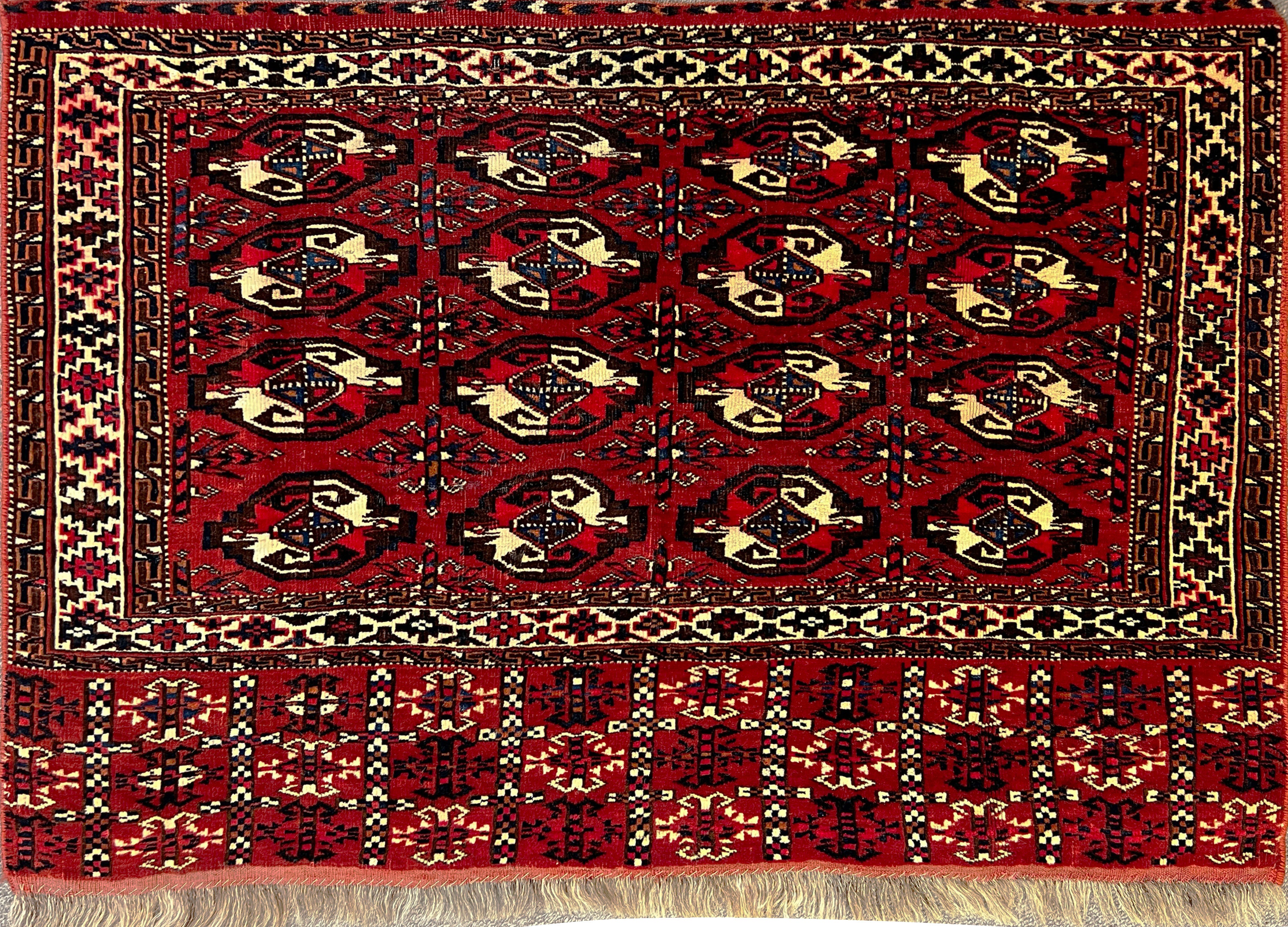 651 - Turkmène Tekke Chuval Teppich:: 19. Jahrhundert im Angebot