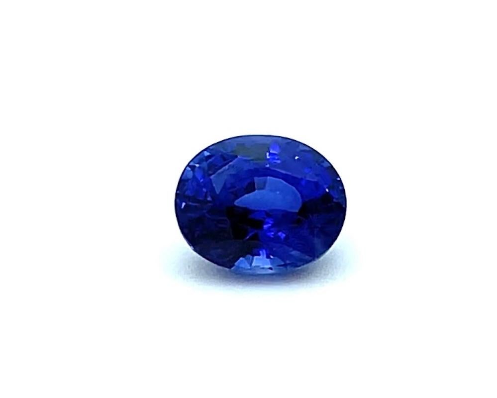 6.52 Carat Blue Sapphire Oval, Unset Loose Gemstone, GIA Certified  5