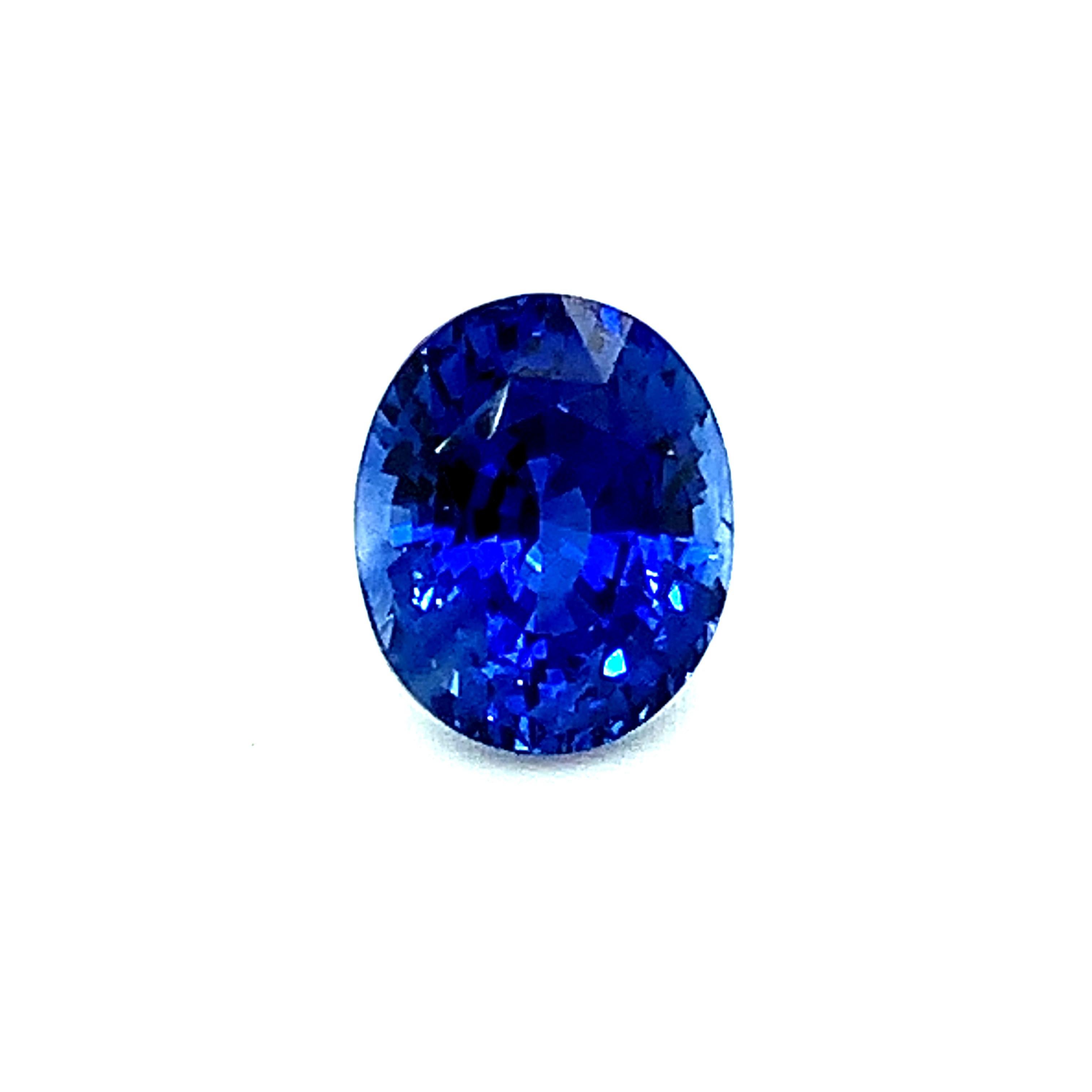 6.52 Carat Blue Sapphire Oval, Unset Loose Gemstone, GIA Certified  9