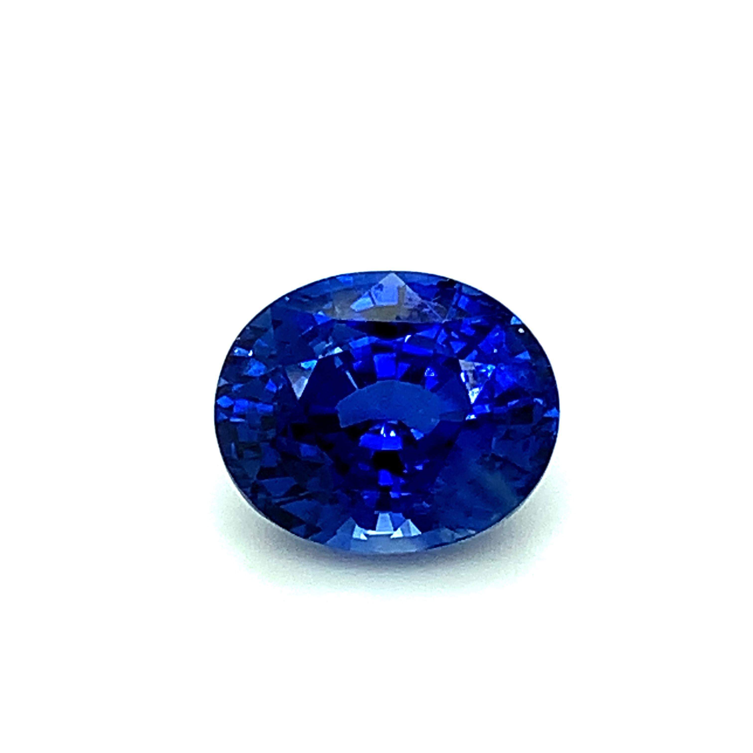 6.52 Carat Blue Sapphire Oval, Unset Loose Gemstone, GIA Certified  12