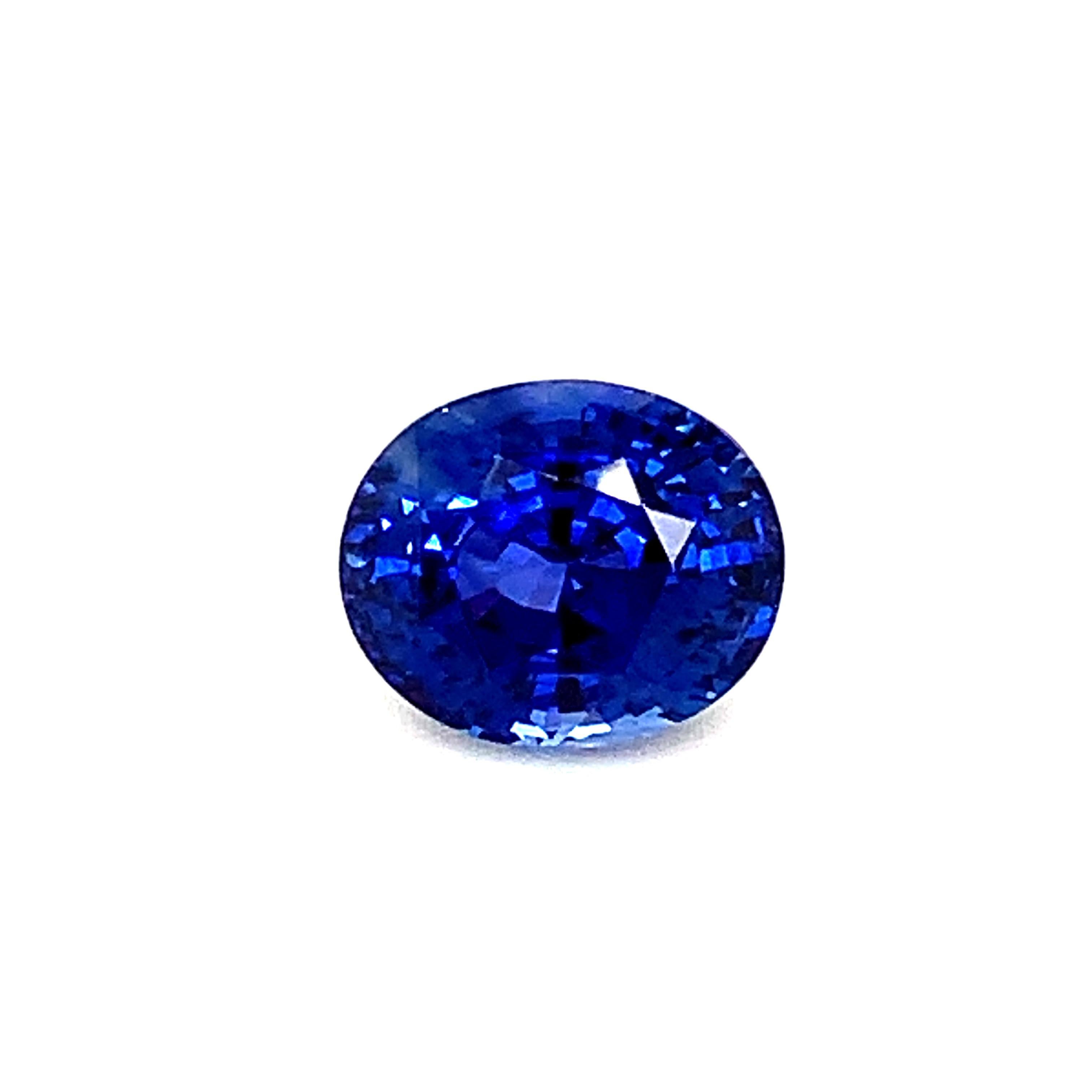 6.52 Carat Blue Sapphire Oval, Unset Loose Gemstone, GIA Certified  In New Condition In Los Angeles, CA