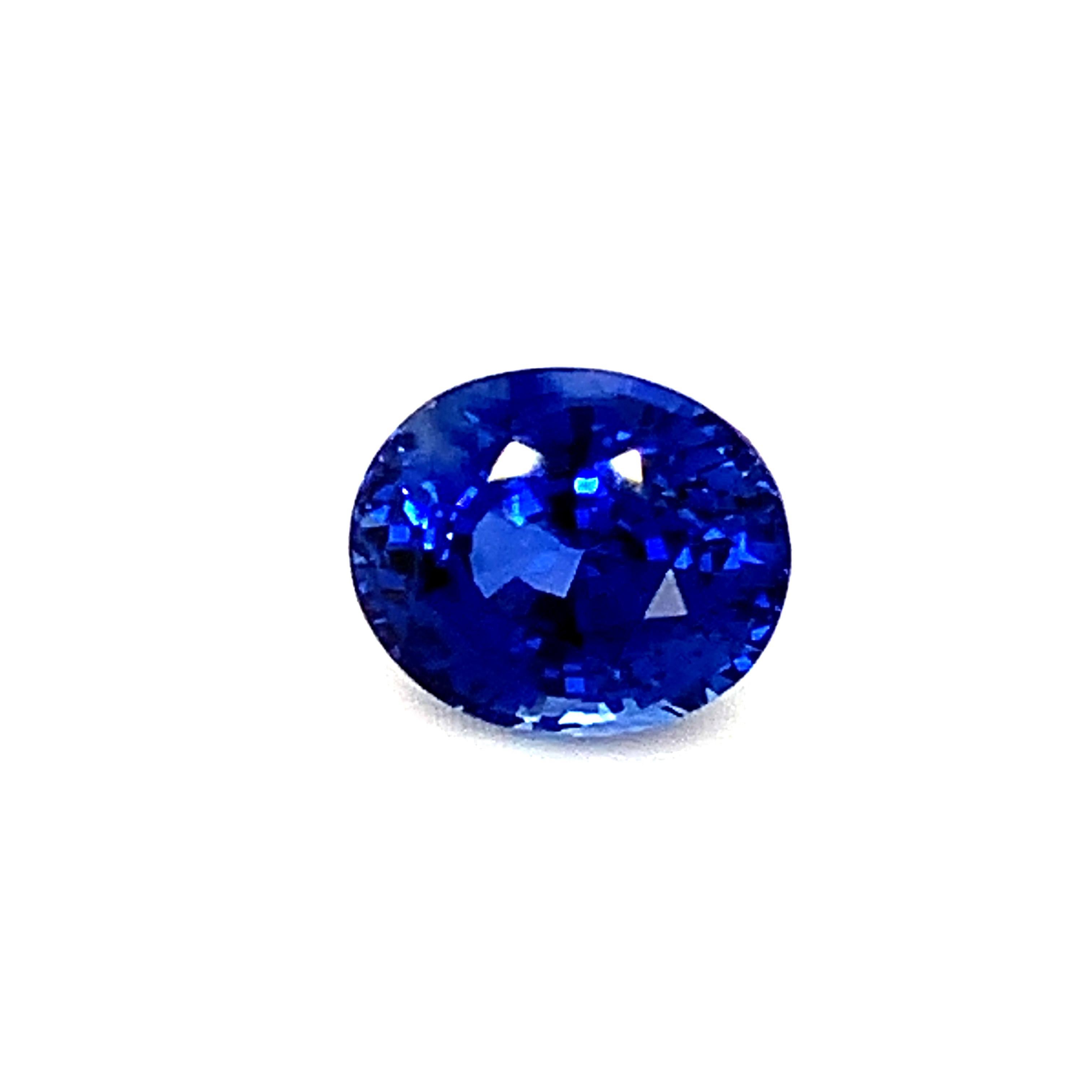 Women's or Men's 6.52 Carat Blue Sapphire Oval, Unset Loose Gemstone, GIA Certified 