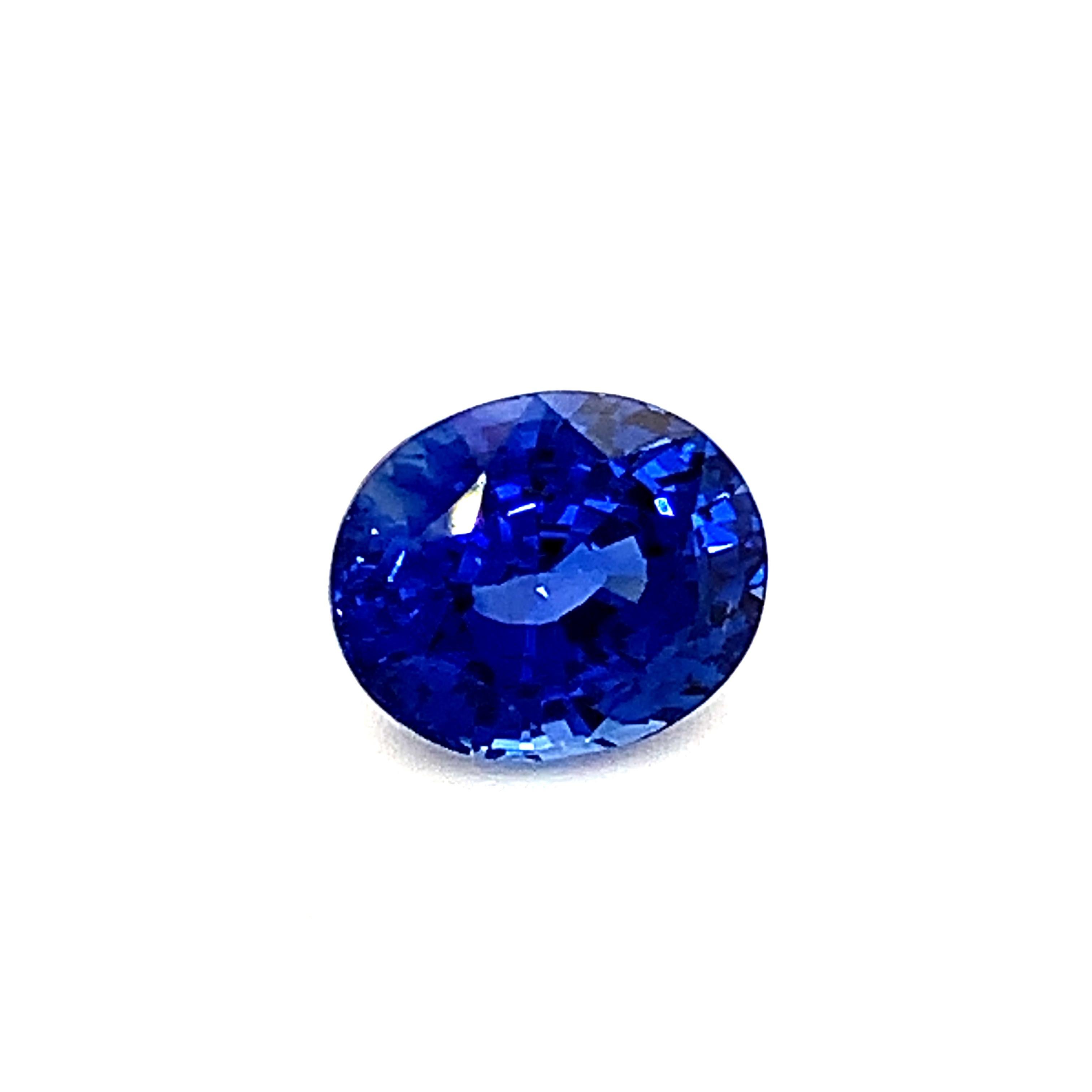 6.52 Carat Blue Sapphire Oval, Unset Loose Gemstone, GIA Certified  3