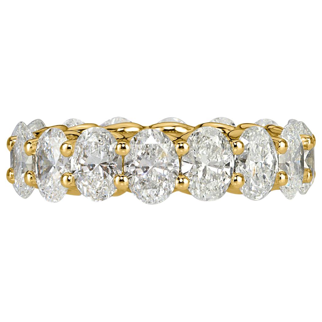 Mark Broumand 6.52 Carat Oval Cut Diamond Eternity Band