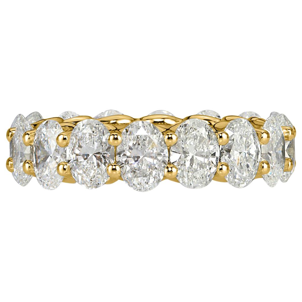 Mark Broumand 6.52 Carat Oval Cut Diamond Eternity Band 