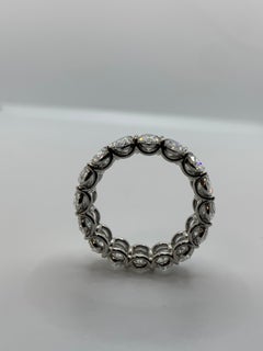 6.52 Carat Oval Diamond Eternity Band Ring