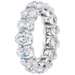 Bague d'éternité avec diamant ovale de 6,52 carats