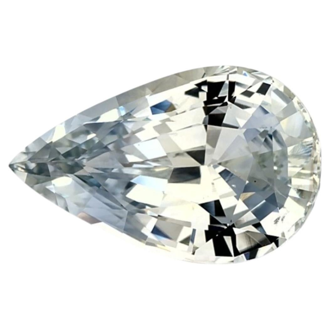 6.52 Ct Blue Sapphire Pear Loose Gemstone