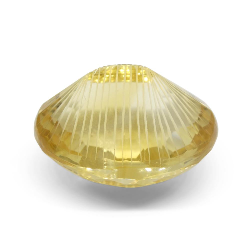 65.29ct Oval Yellow Honeycomb Starburst Citrine from Brazil For Sale 1