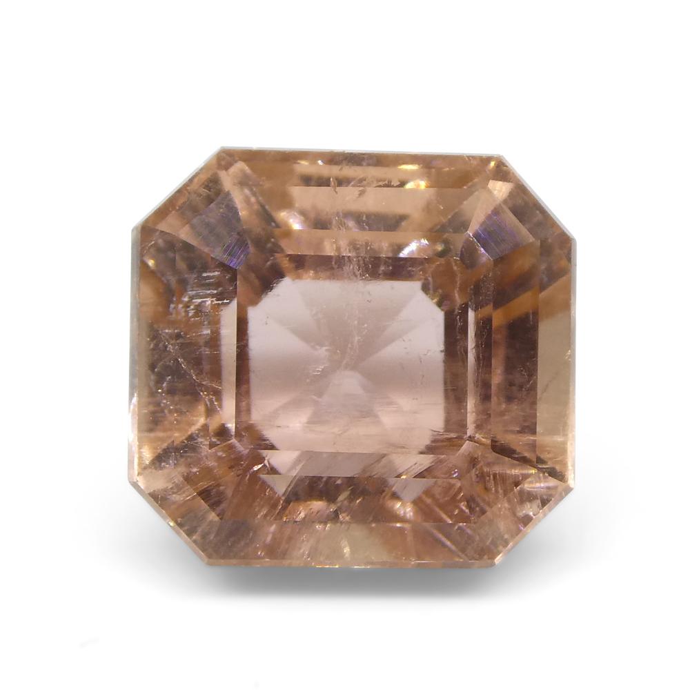 6.52ct Emerald Cut Pink Tourmaline from Brazil For Sale 5