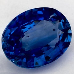 6.53 Karat Blauer Saphir Oval Loser Edelstein