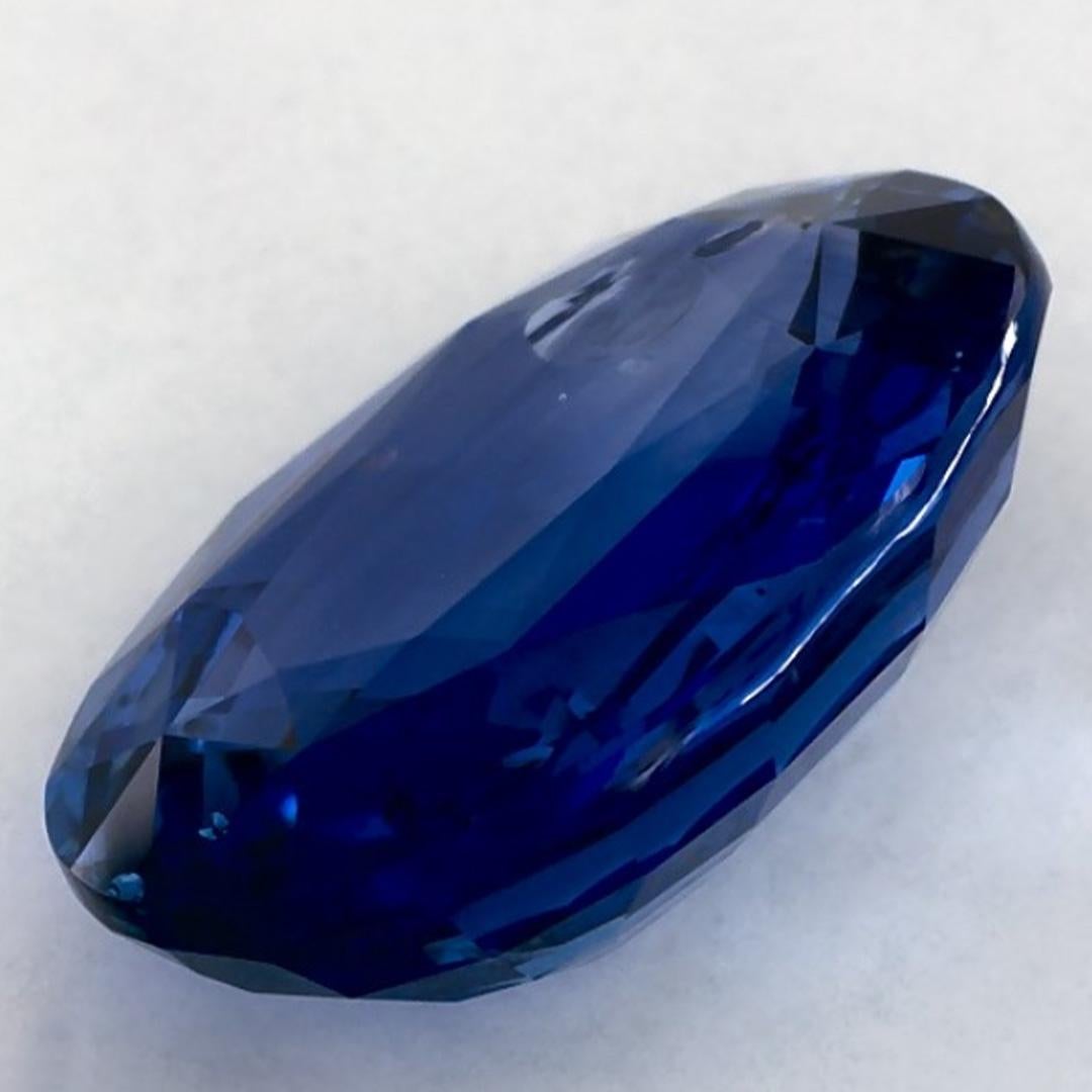 6.53 Ct Blue Sapphire Oval Loose Gemstone (pierre précieuse en vrac) en vente 2