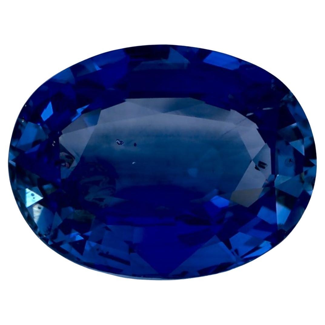 6.53 Ct Blue Sapphire Oval Loose Gemstone