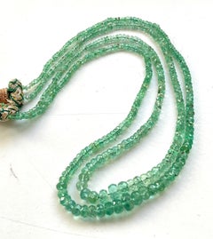 65.30 Carats Panjshir Emerald Faceted Beads For Fine Jewelry Natural Gemstone