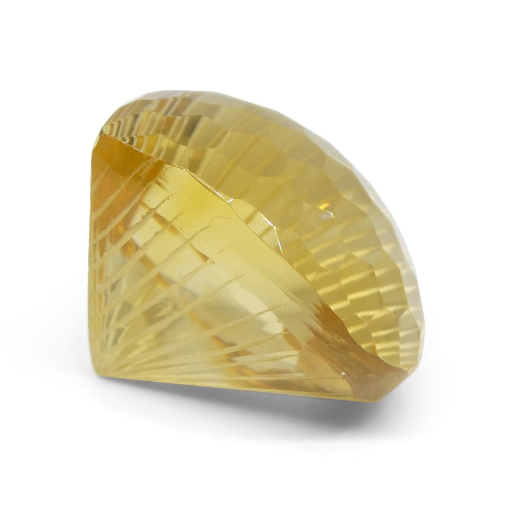 65.36ct Pear Shape Yellow Honeycomb Starburst Citrine from Brazil For Sale 1