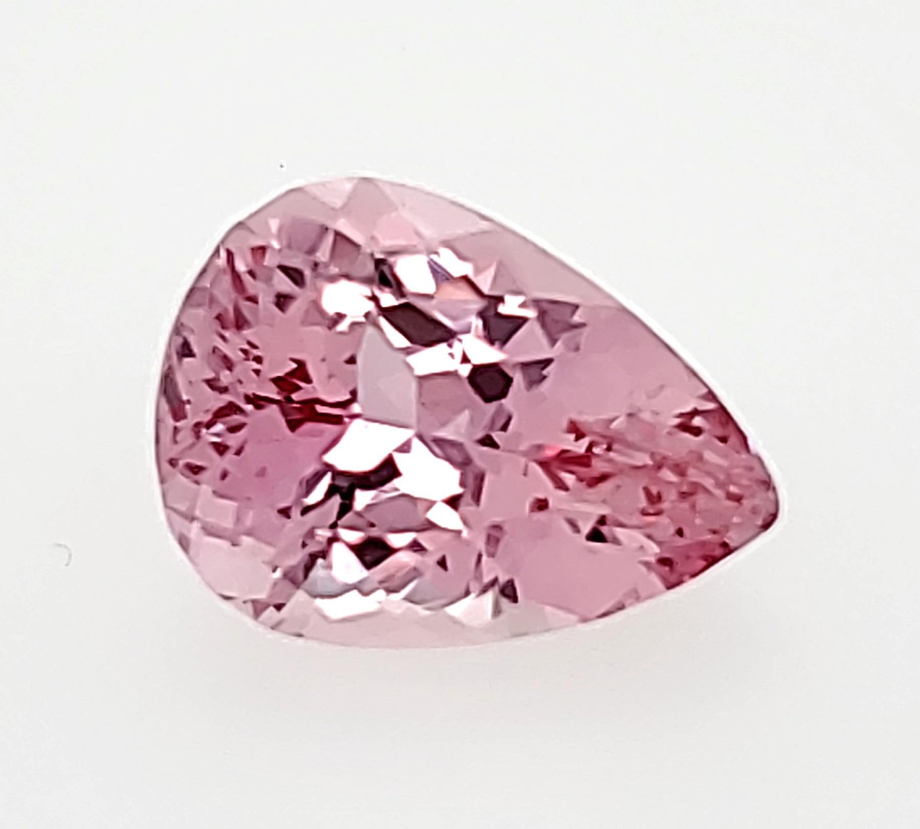 We were fortunate to find such a nice precision faceted 6.53ct Natural Pink IMPERIAL Topaz (Certed!) 
originally mined in Ouro Preto decades ago. The cutter of this piece is a Well-Known
Multi-Award Winning Cutter whose work is in museums. Pink
