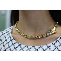 65.3g Handcrafted 14K Solid Gold Equestrian Necklace Estate Yellow Gold Horse