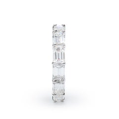 6.54 Carat East West Emerald Cut Diamond Eternity Band Ring