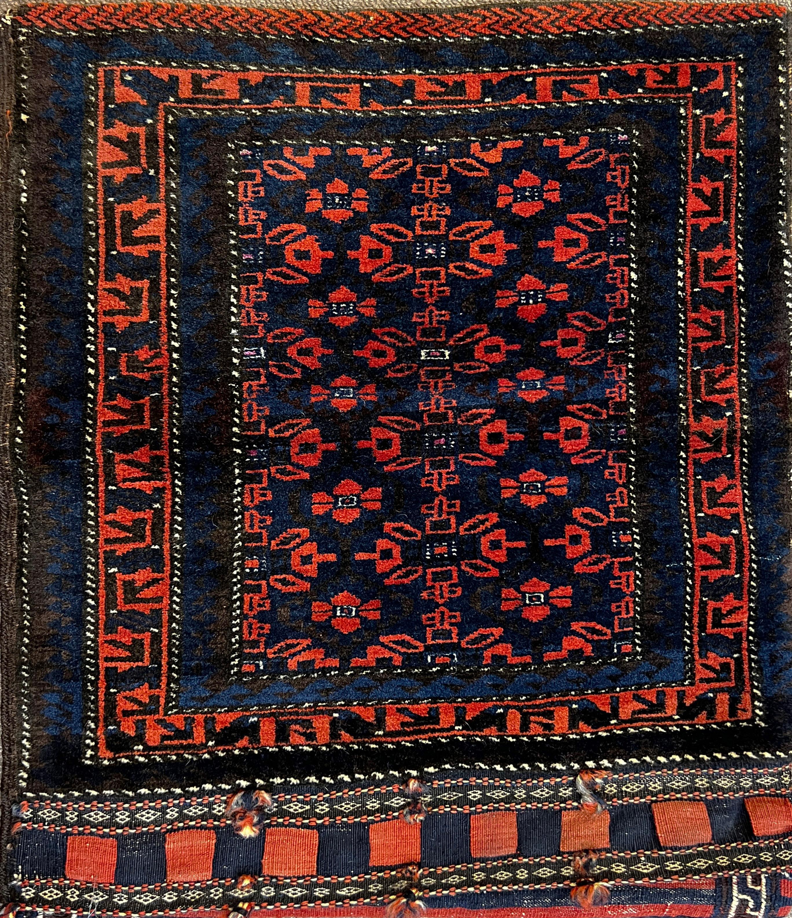 654 - Hübsche kleine Bukhara-Satteltasche mit schönem Design und Farben im Angebot 5