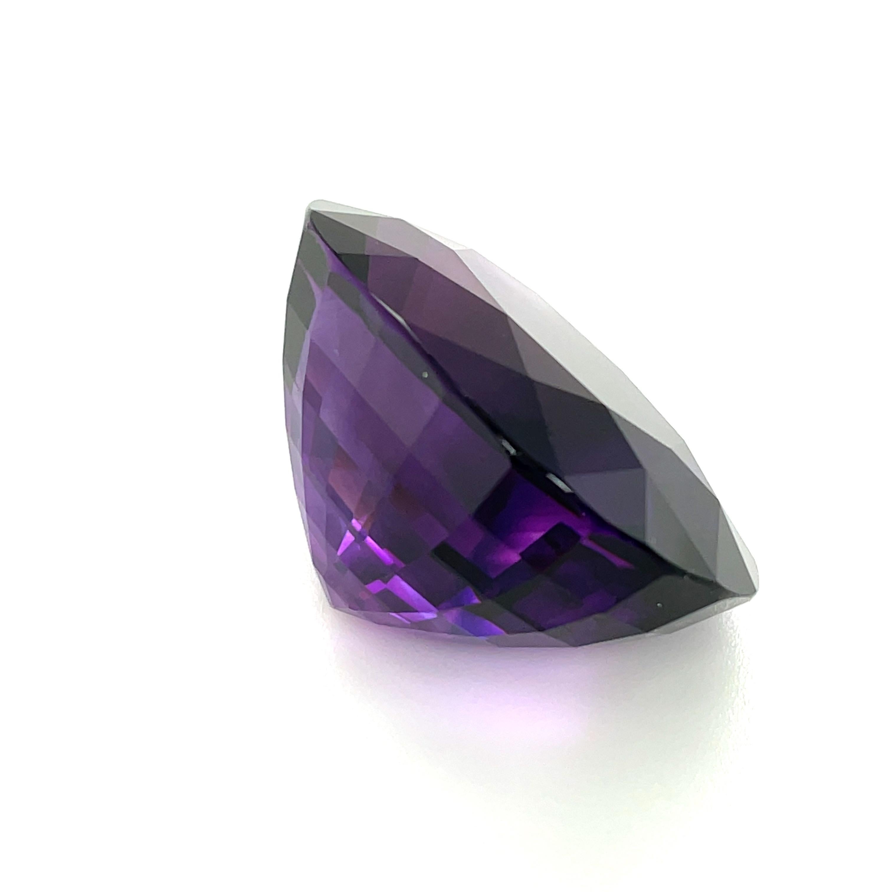 Oval Cut 65.49 Carat Amethyst Oval, Unset Loose Gemstone  For Sale