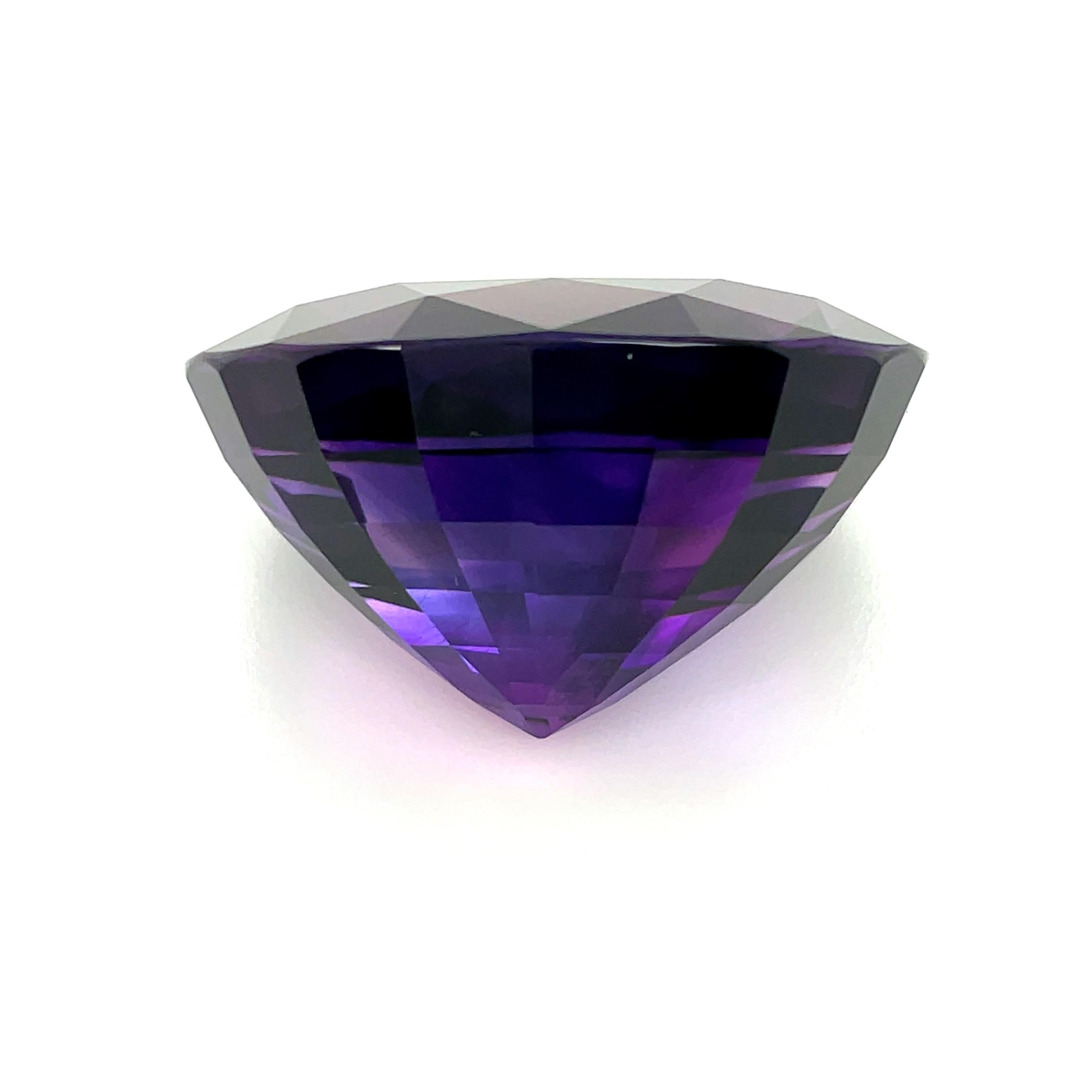 65.49 Carat Amethyst Oval, Unset Loose Gemstone  In New Condition For Sale In Los Angeles, CA