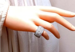 6.54ct Natural Round Diamonds Eternity Ring Domed 14kt*