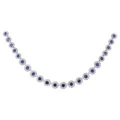 6.55 Carat Blue Sapphire Necklace