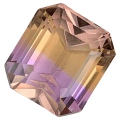 6.55 Carat Natural Loose Ametrine Emerald Shape Gemstone From Brazil Mine