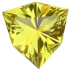 6.55 Carat Natural Loose Yellow Citrine Stone Trillion Cut Brazilian Gemstone