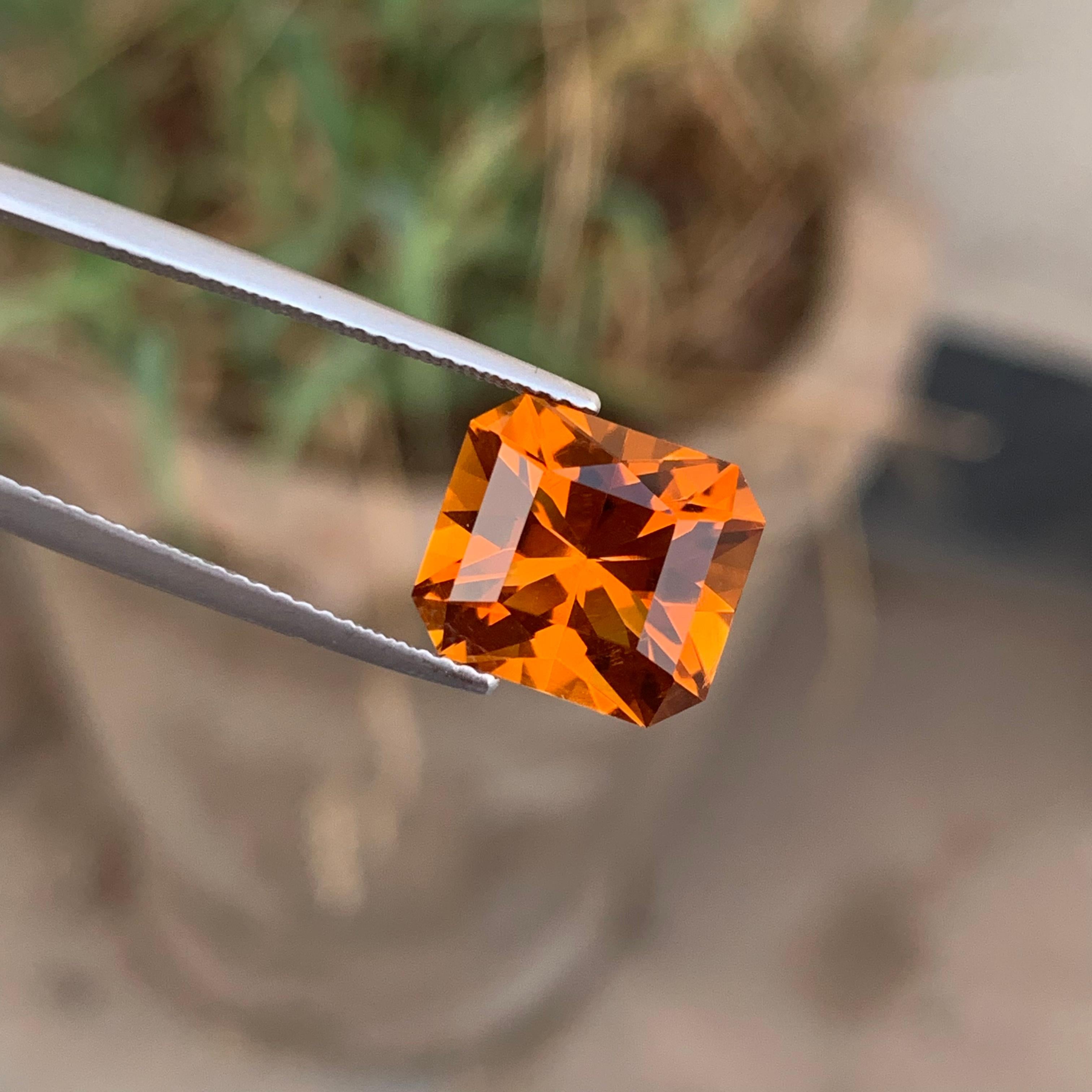 6,55 Karat Lose Orange Mandarin Citrin Edelstein aus Afrika Minen 7