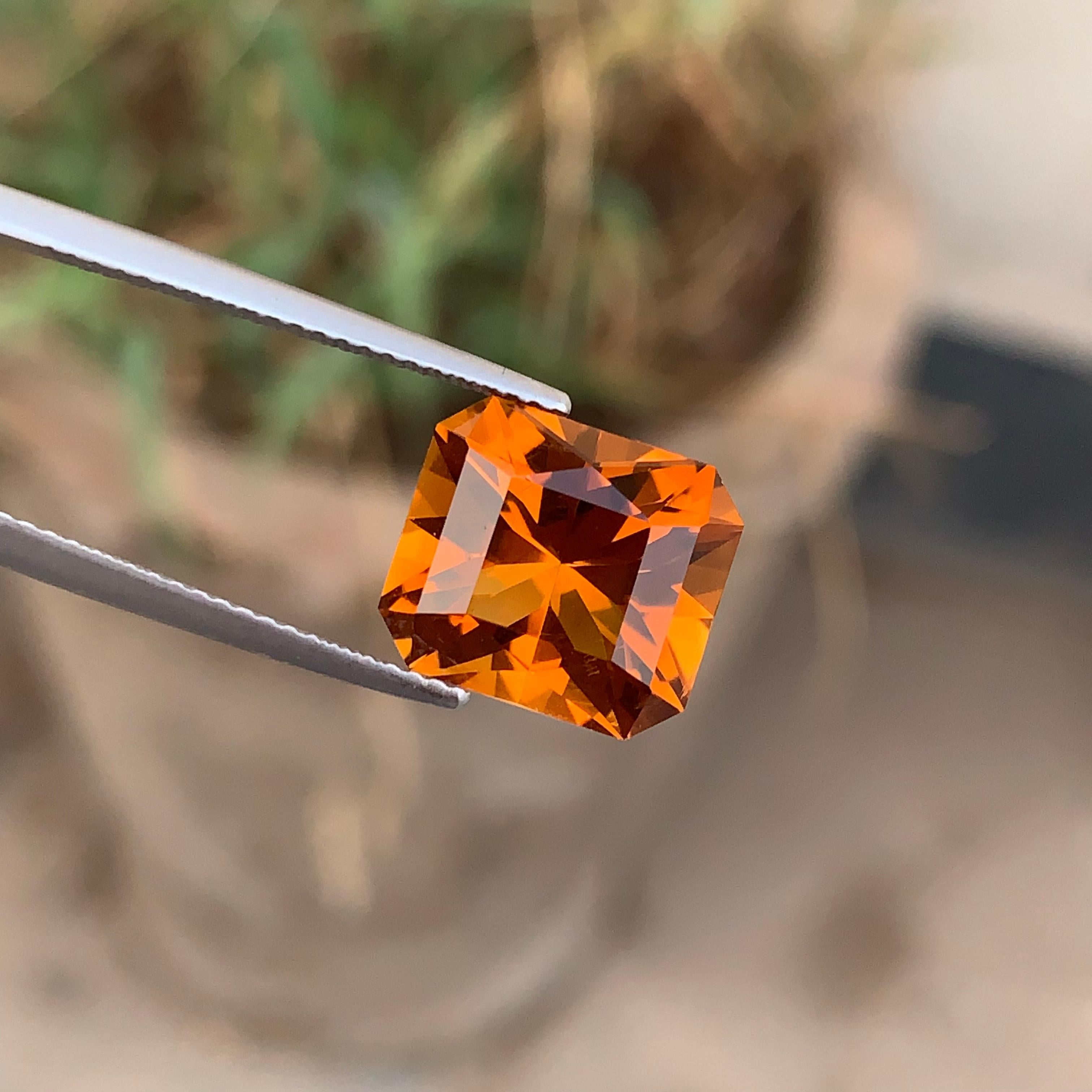 6,55 Karat Lose Orange Mandarin Citrin Edelstein aus Afrika Minen 10