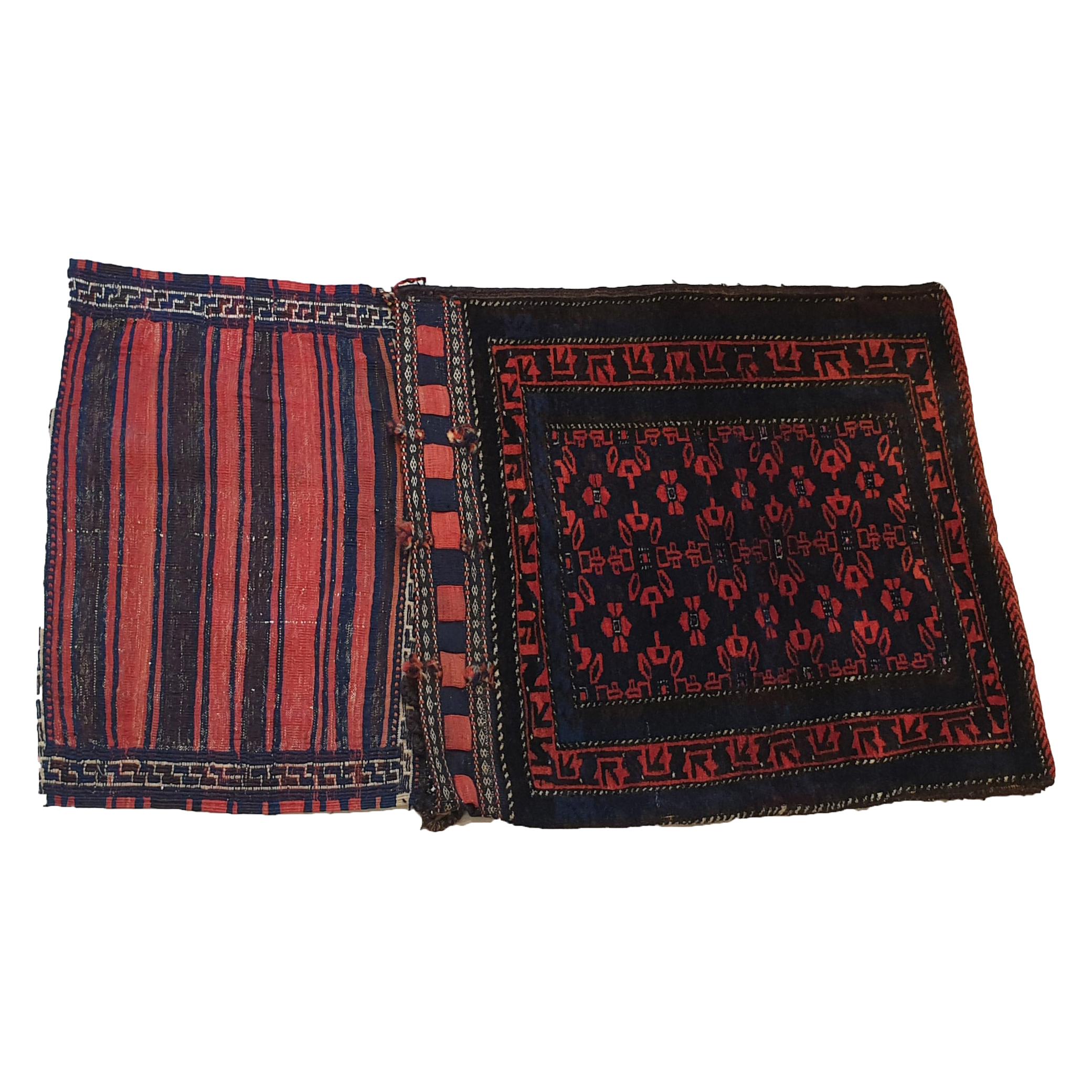 654 - Hübsche kleine Bukhara-Satteltasche mit schönem Design und Farben