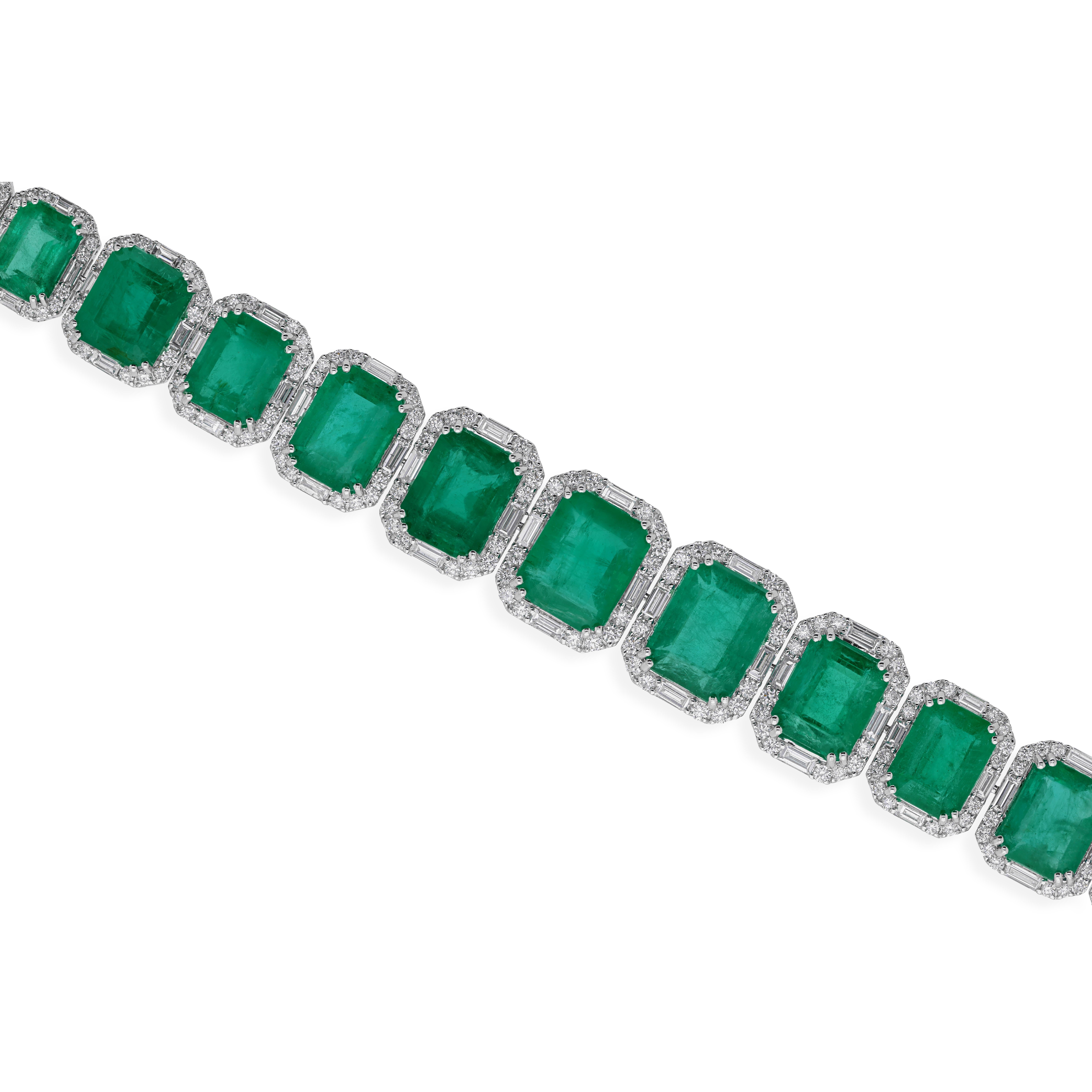 Details

Item Code :- SEBR-47793
Gross Wt. :- 42.29 gm
18k White Gold Wt. :- 27.68 gm
Natural Diamond Wt. :- 7.56 Ct. ( AVERAGE DIAMOND CLARITY SI1-SI2 & COLOR H-I )
Zambian Emerald Wt. :- 65.51 Ct.
Bracelet Length :- 7 Inches Long

✨ Customization