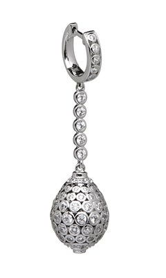 6.55Carat Cubic Zirconia Sterling Silver Aladdin Drop Designer Cocktail Earrings