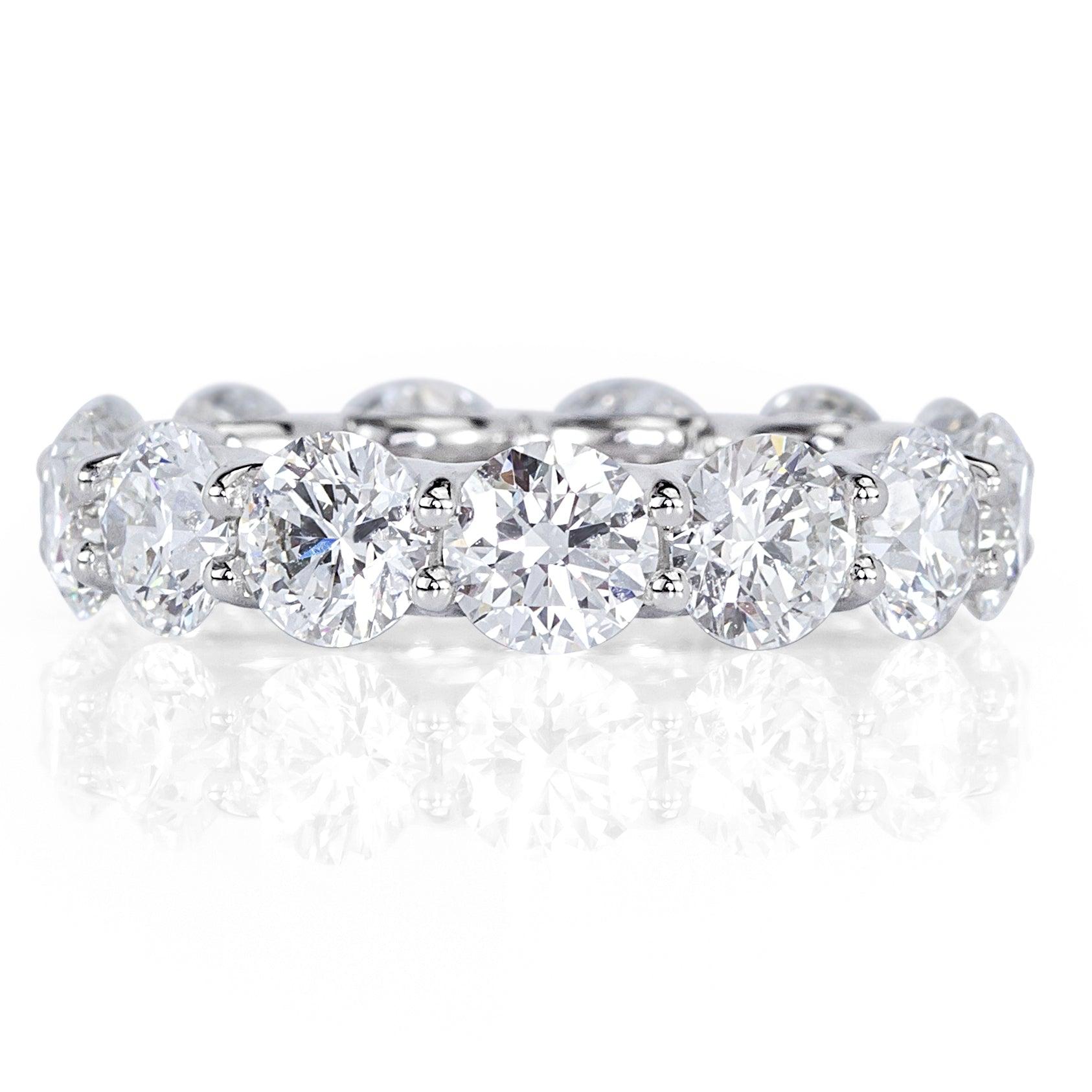 6.55ct Round Brilliant Cut Diamond Eternity Band in Platinum