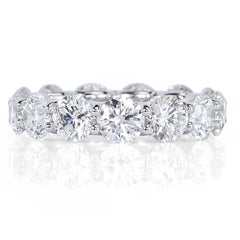 6.55ct Round Brilliant Cut Diamond Eternity Band in Platinum