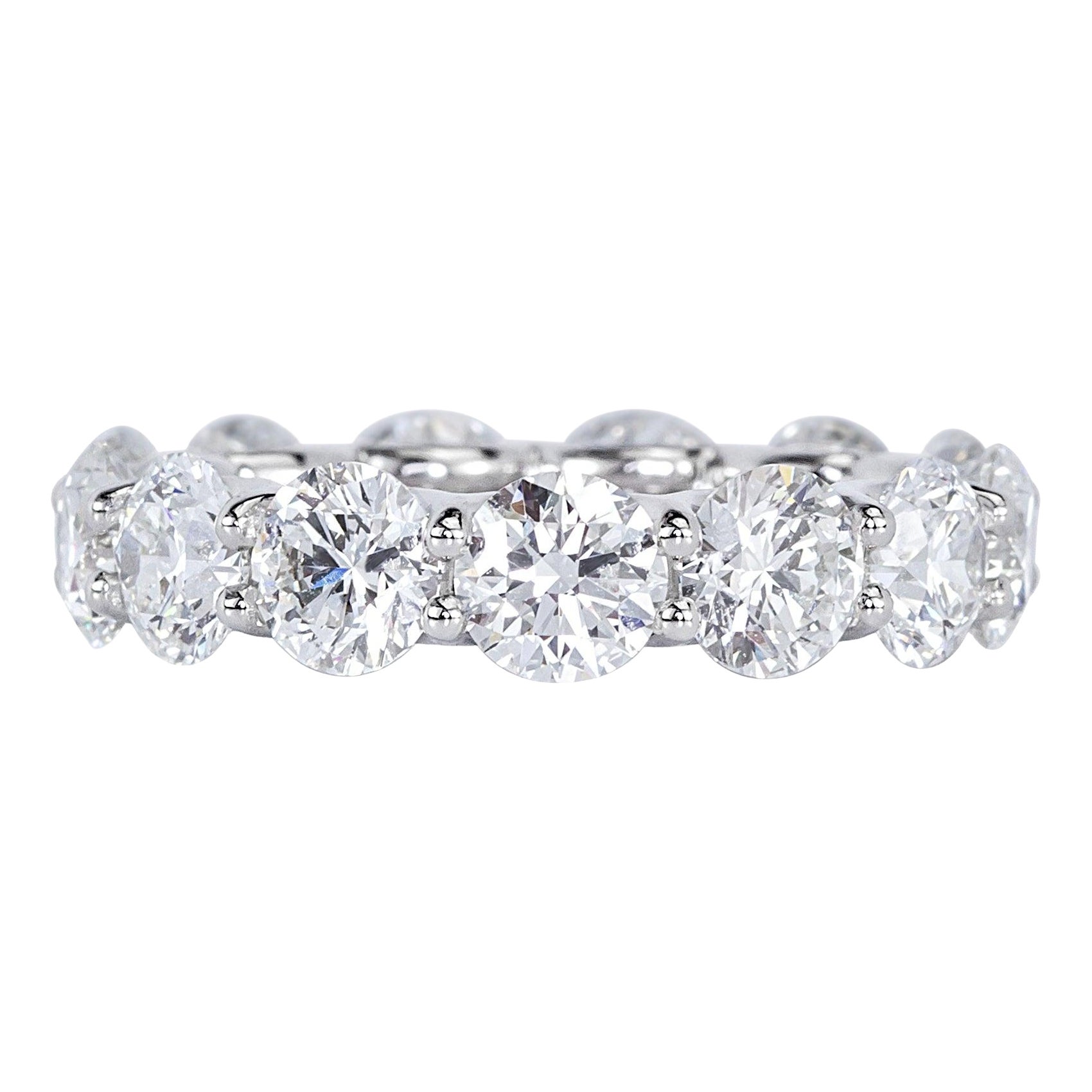 6.55ct Round Brilliant Cut Diamond Eternity Band in Platinum