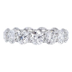 6.55ct Round Brilliant Cut Diamond Eternity Band in Platinum