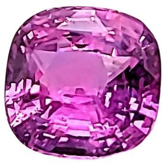 6.56ct Pink Unheated Natural Sapphire Cushion Cut GRS Certified For Sale