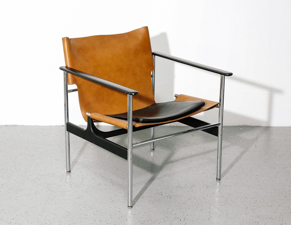 Leather '657' Armchair by Charles Pollock