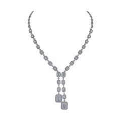 Spectra Fine Jewelry 6.57 Carat Diamond 18k White Gold Necklace
