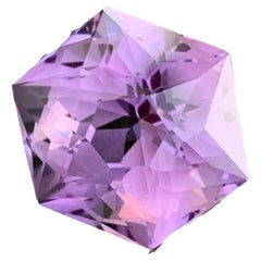 6,57 Karat Lila Amethyst Stein Hexagonal Schliff Natürlicher Afrikanischer Edelstein